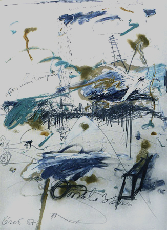Suite Fernando 03. César Delgado. Técnica mixta/papel 70x50 cms. 1987 Suite Fernando 03. César Delgado. Técnica mixta/papel 70x50 cms. 1987