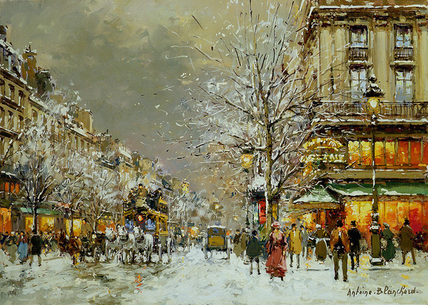Boulevard des Capucines et Café de la Paix. Antoine Blanchard Boulevard des Capucines et Café de la Paix. Antoine Blanchard
