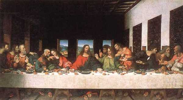 La última cena (restaurada) realizada entre 1495-1498