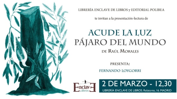 Invitación para acudir a la presentación del último libro de Raúl Morales