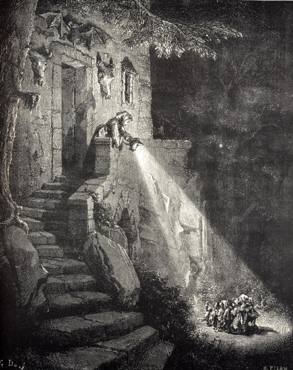 Grabado de Pulgarcito de Gustave Doré