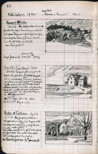 Cuaderno de dibujo de Edward Hopper 1936