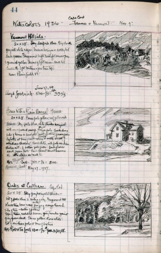 Cuaderno de dibujo de Edward Hopper 1936 Cuaderno de dibujo de Edward Hopper 1936