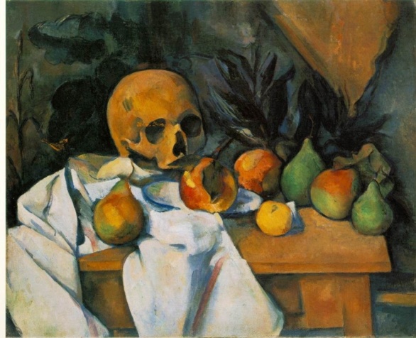 Naturaleza muerta con cráneo de Paul Cezanne 1898