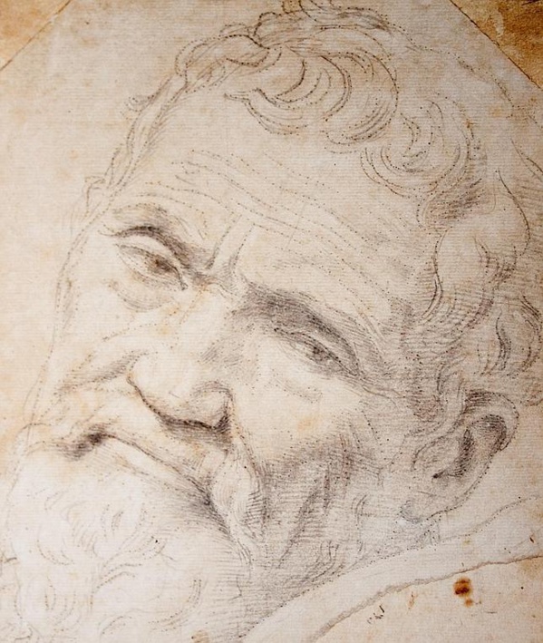 Retrato de Michelangelo Buonarroti por Daniele da Volterra ca. 1554