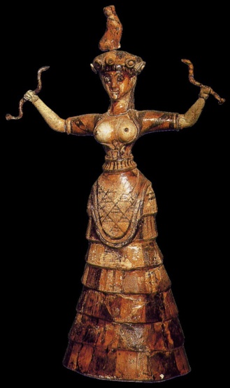 Confinamiento 3. Diosa encorsertada de las serpientes. Creta entre 2000-1700 a.C.