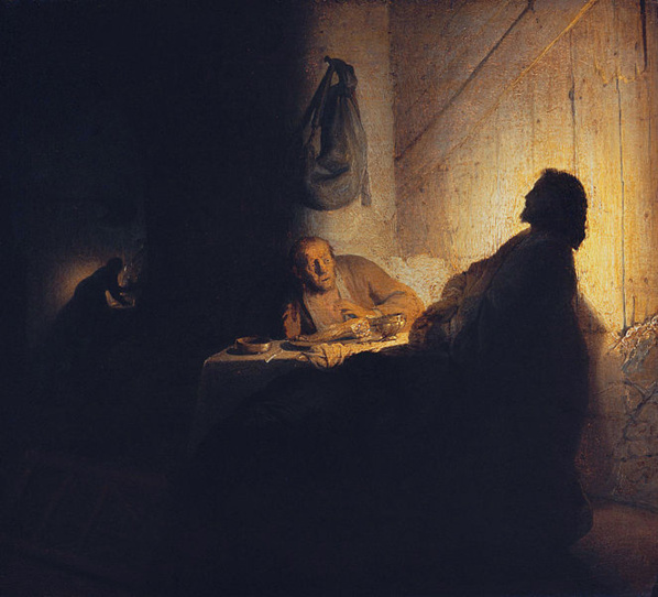 La cena en Emaus de Rembrandt. 1629