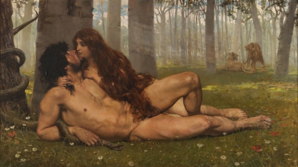 El primer beso de Salvador Viniegra. 1891. Exposición Arte Incómodo del Museo del Prado.