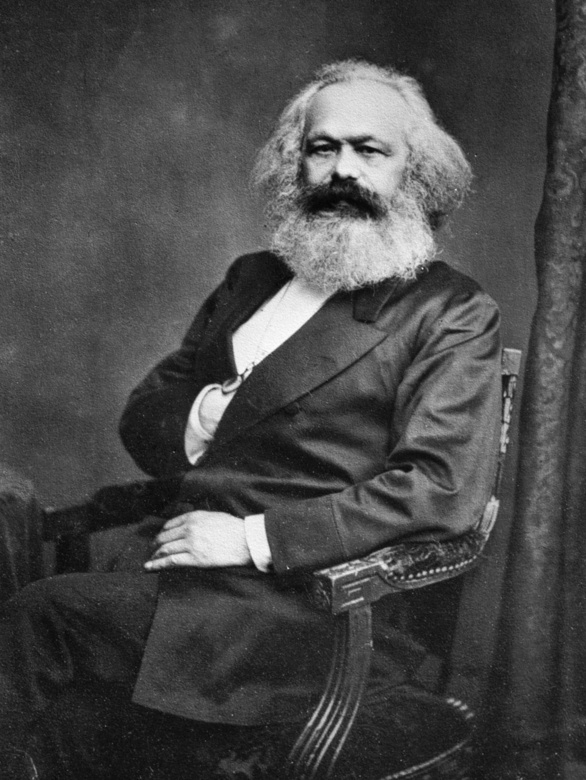 Retrato de Karl Marx. Fotografía de John Jabez Edwin Mayal realizada el 25 de agosto de 1875