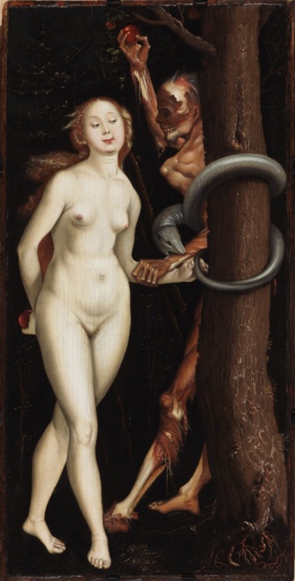 Eva, la serpiente y la muerte de  Hans Baldung Grien. 1510