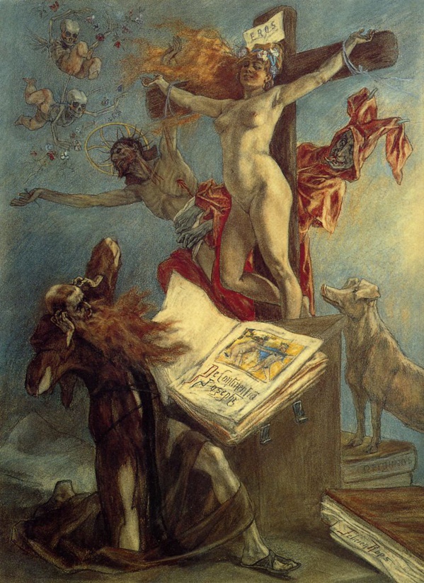 La tentation de Saint Antoine de Félicien Rops. 1878