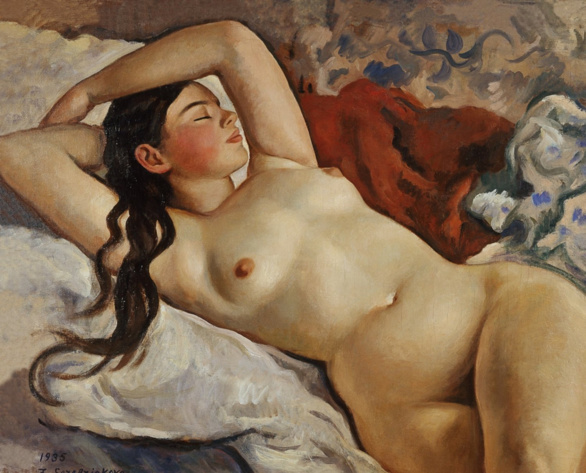 Desnudo recostado de Zinaida Serebriakova. 1935
