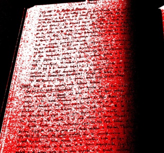 En rojo y negro (manuscrito de Fernando Loygorri). Fotografía de Olmo Z. Octubre 2014