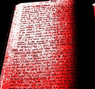 En rojo y negro (manuscrito de Fernando Loygorri). Fotografía de Olmo Z. Octubre 2014 En rojo y negro (manuscrito de Fernando Loygorri). Fotografía de Olmo Z. Octubre 2014