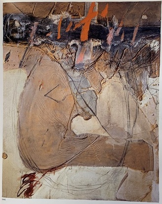 Cos de materia I taques taronges. Antoni Tapies 1968 Cos de materia I taques taronges. Antoni Tapies 1968