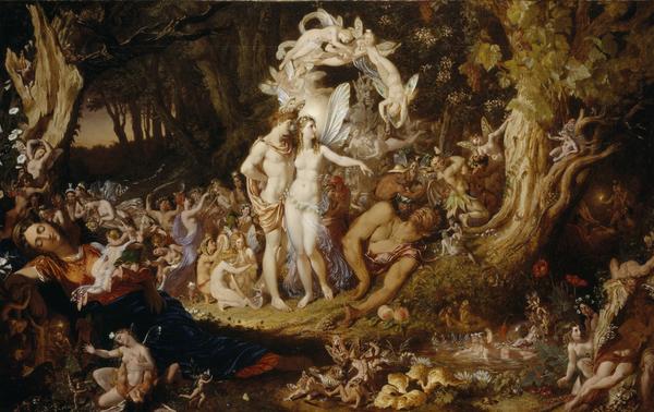 La reconciliación de Oberon y Titania de Joseph Noel Paton La reconciliación de Oberon y Titania de Joseph Noel Paton