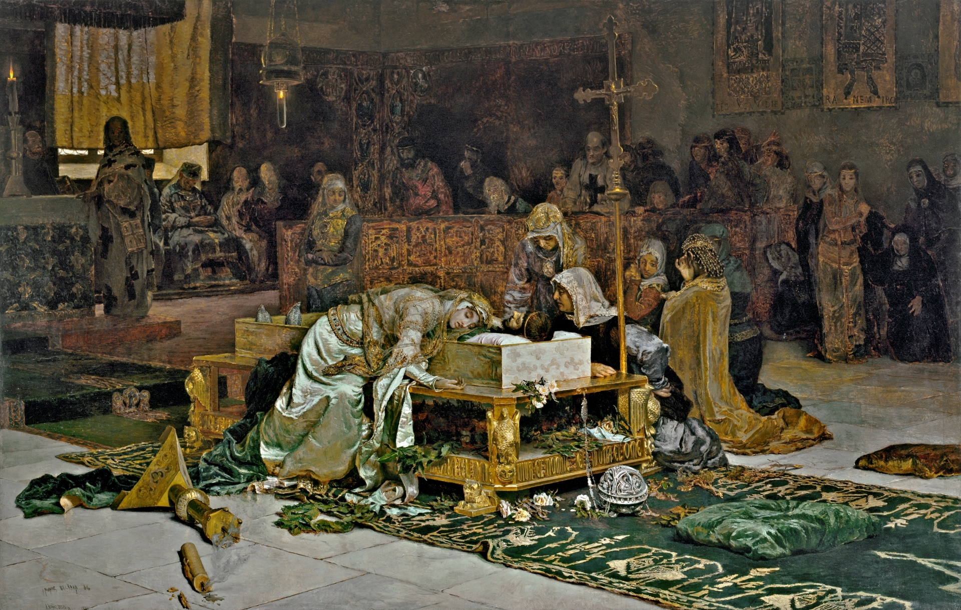 Los amantes de Teruel. Óleo de Antonio Muñoz Degrain 1884 Los amantes de Teruel. Óleo de Antonio Muñoz Degrain 1884
