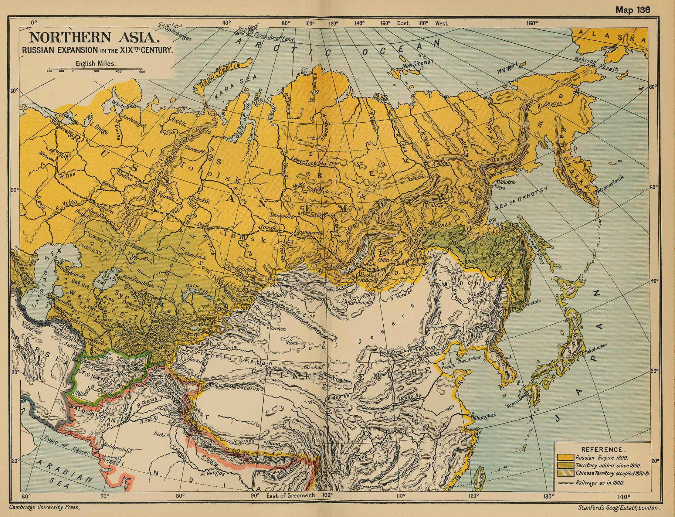 Mapa de Rusia en el siglo XIX
