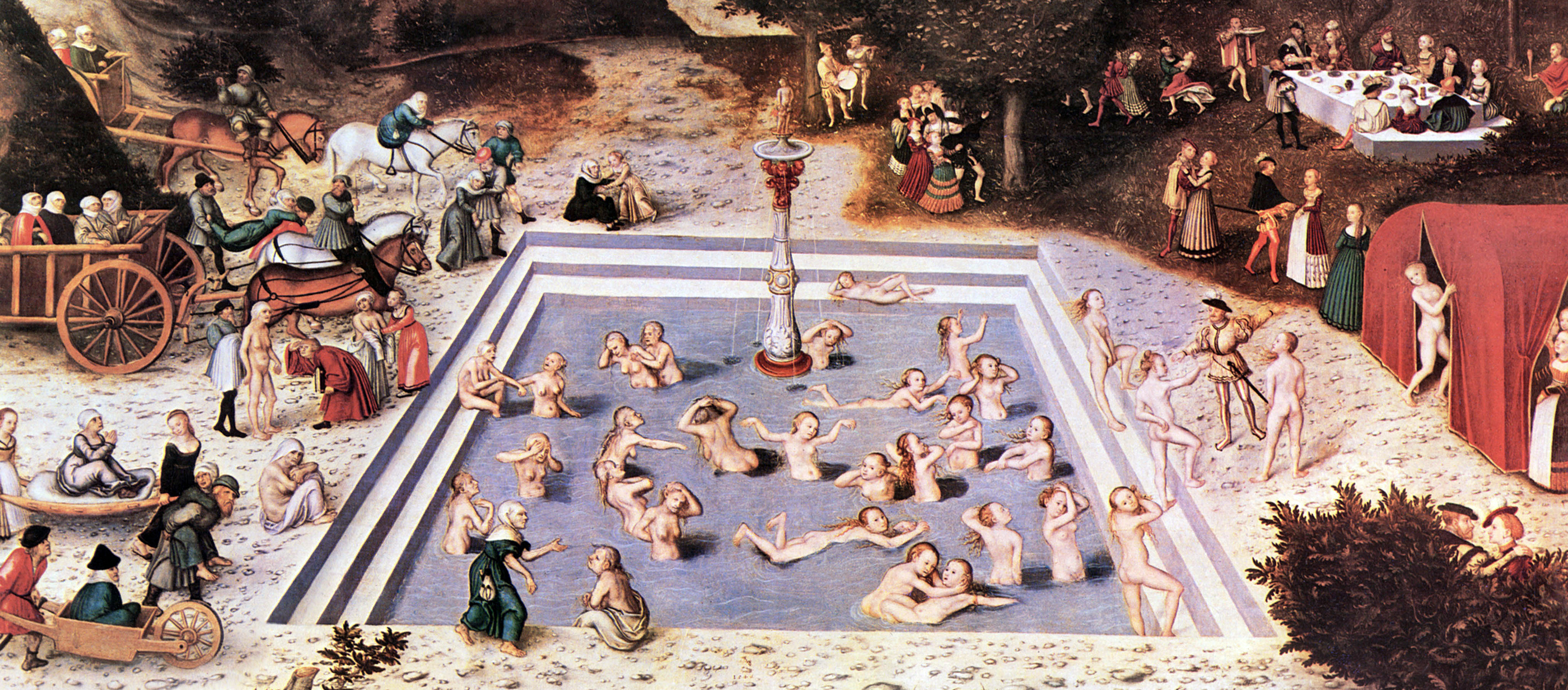 La fuente de la eterna juventud de Lucas Cranach. 1546.