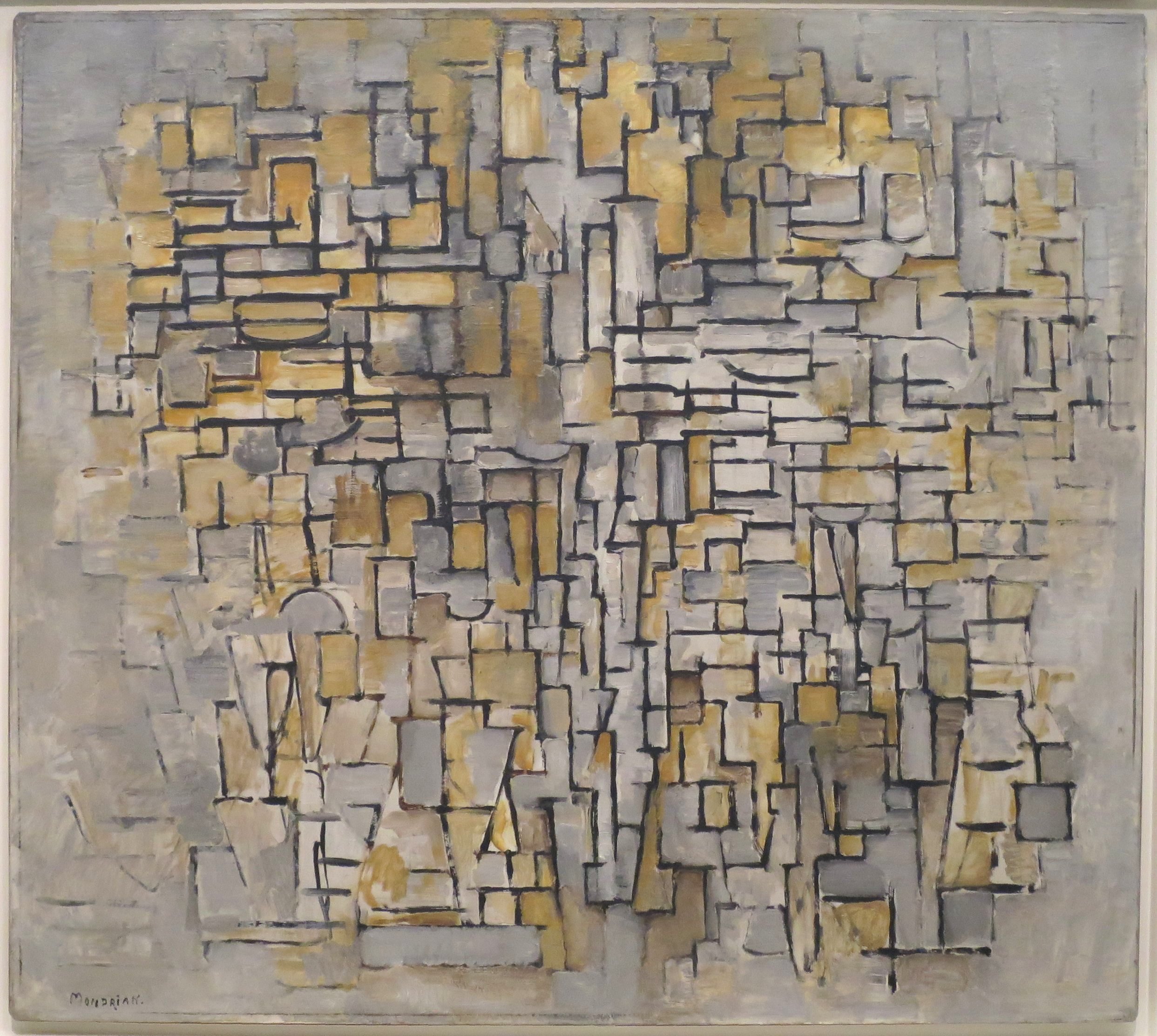 Piet Mondrian. Cubismo. Cuadro nº 2. Composición nº VII. 1913