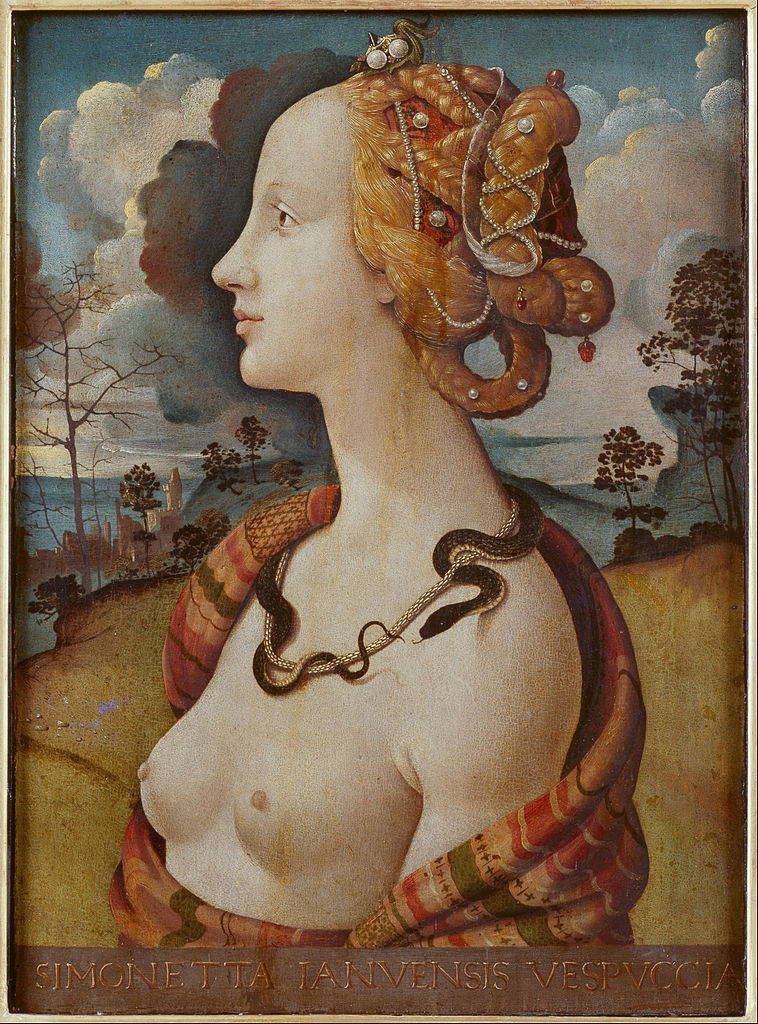 Retrato de Simonetta Vespucci de Piero di Cosimo. 1490