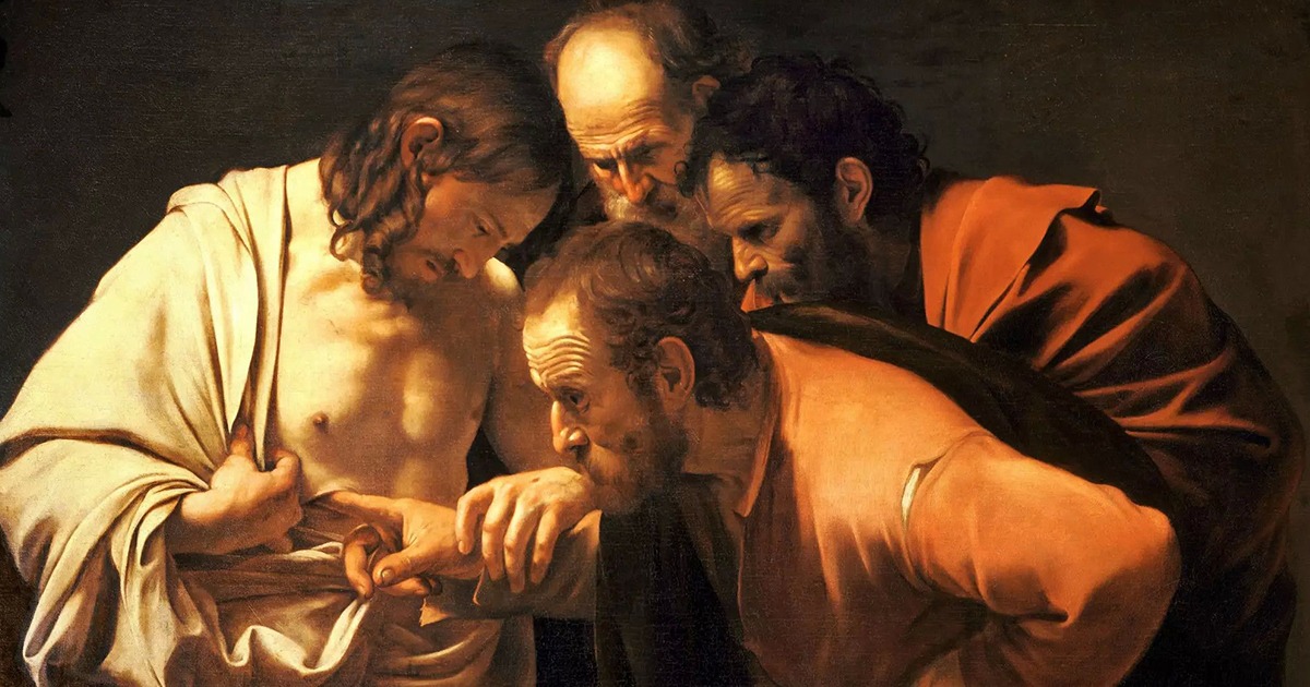 La incredulidad de Santo Tomás. Caravaggio. 1602