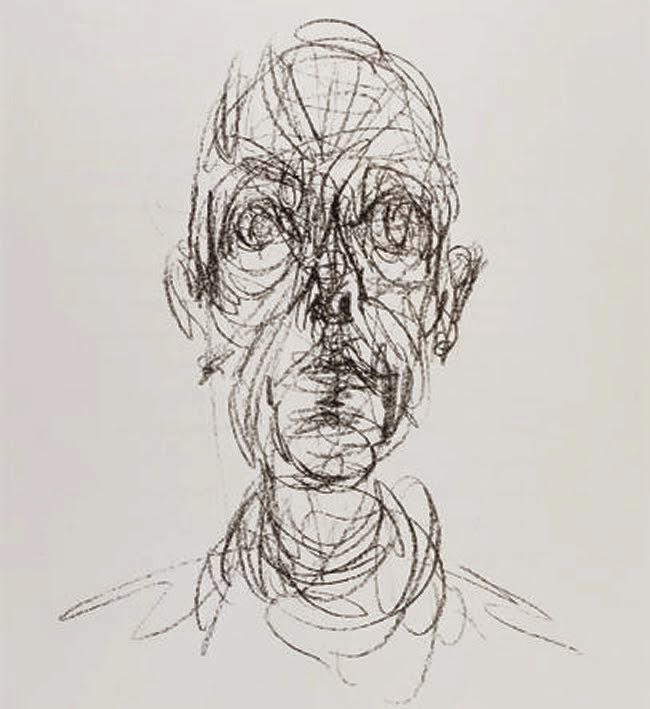 Rostro. Dibujo de Alberto Giacometti