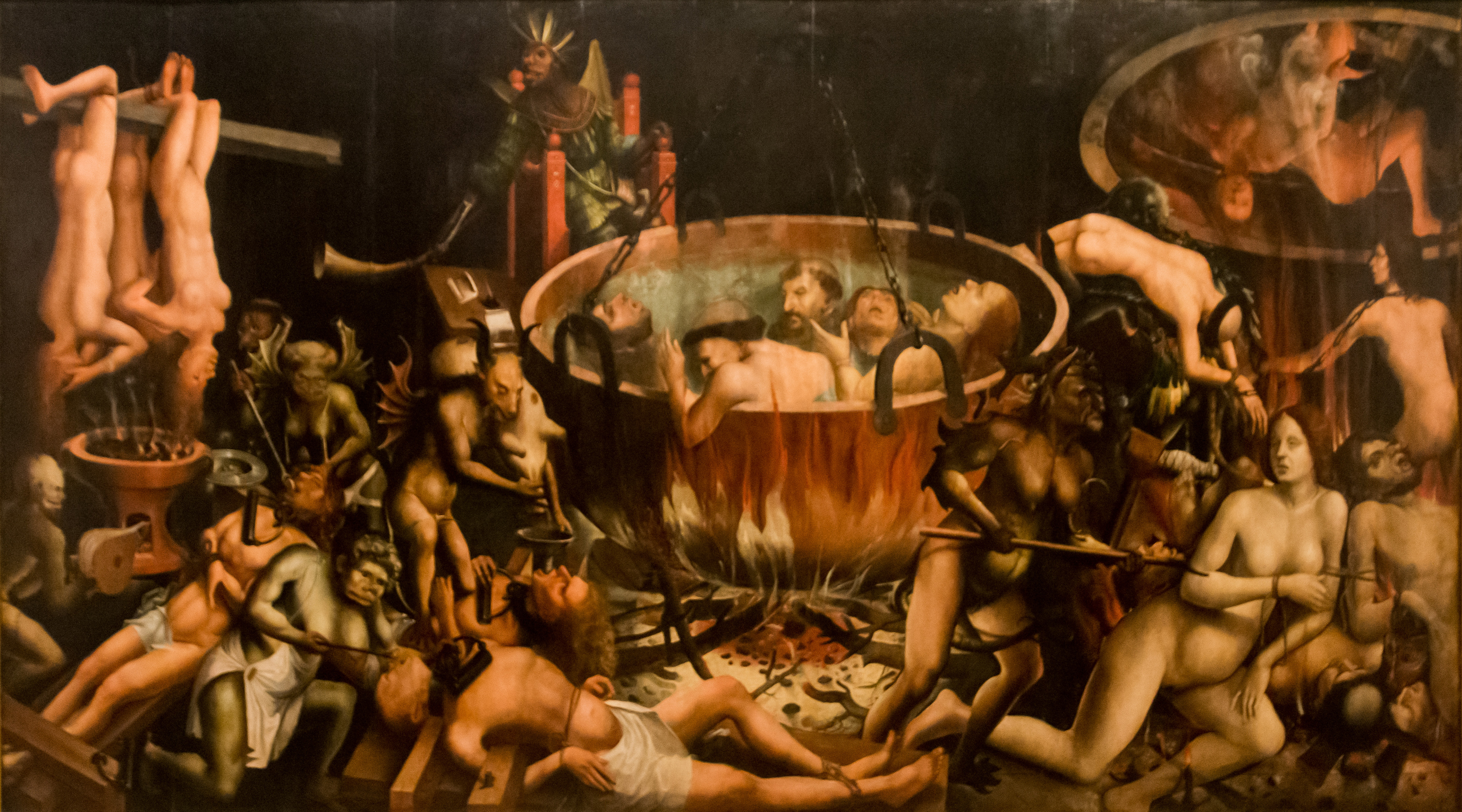 Infierno. Anónimo. Museo Nacional de Lisboa. Datado en el primer tercio del siglo XVI