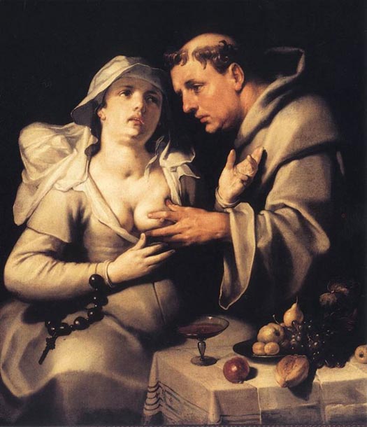 Un fraile y una monja de Cornelius van Haarlem. 1591 Un fraile y una monja de Cornelius van Haarlem. 1591