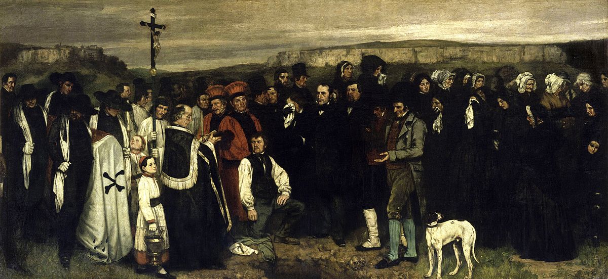 Entierro en Ormans de Gustave Courbet. 1849