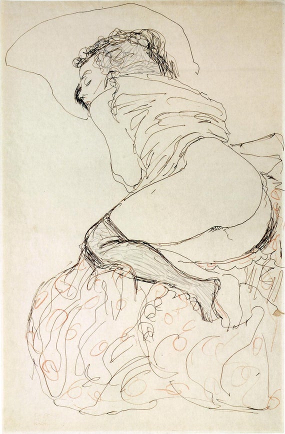 Mujer tumbada. Gustav Klimmt. 1912