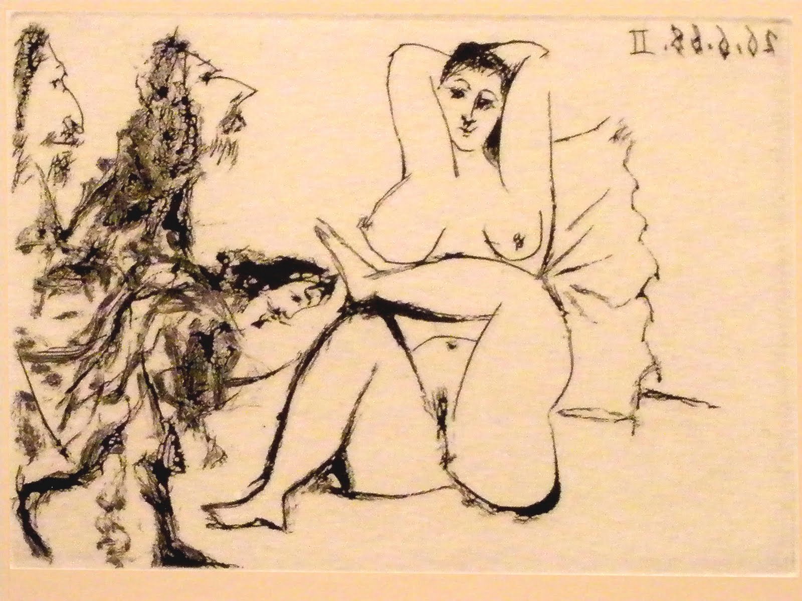 Grabado de la Suite 347 de Pablo Picasso. 1968