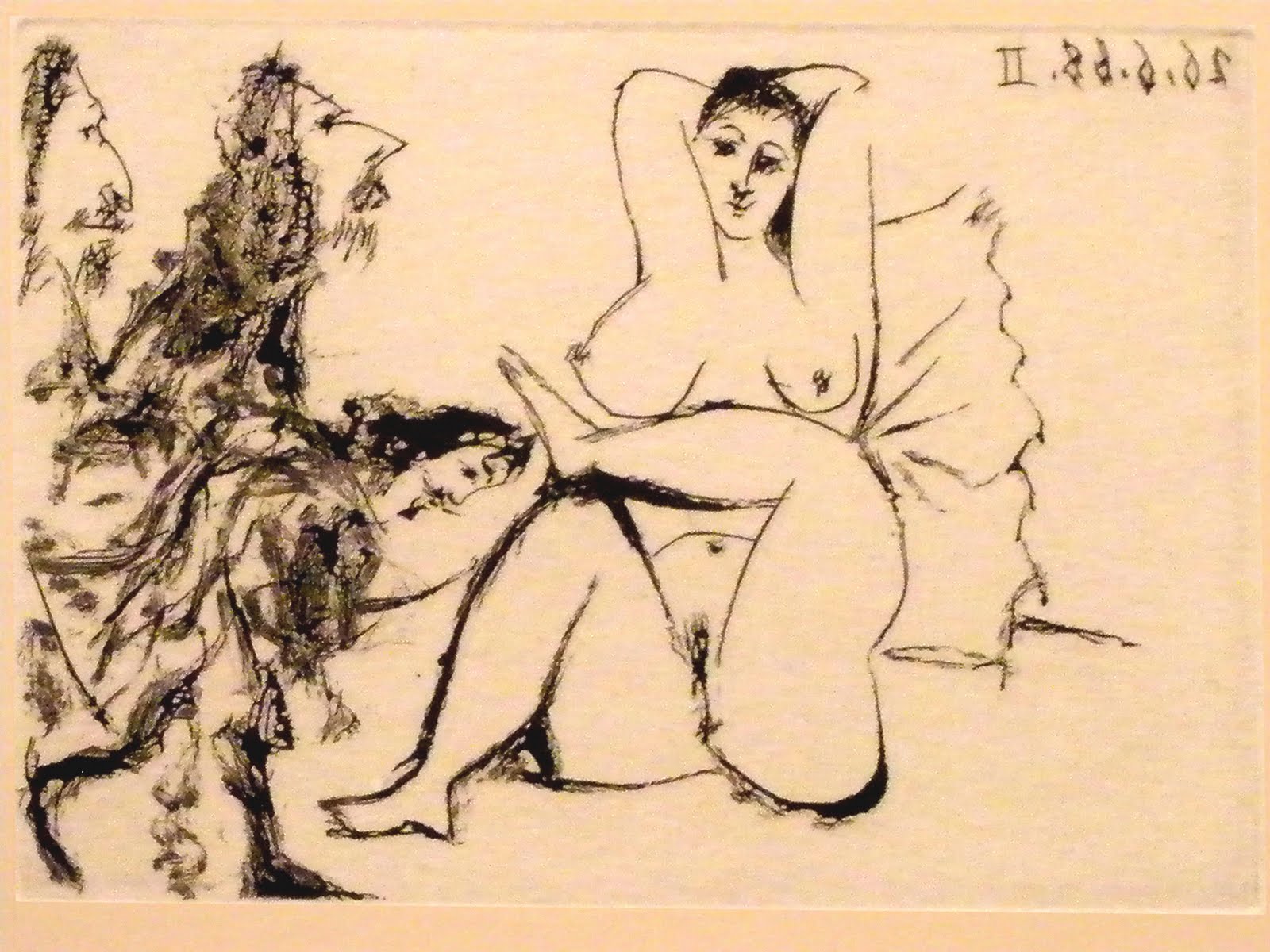 Grabado de la Suite 347 de Pablo Picasso. 1968 Grabado de la Suite 347 de Pablo Picasso. 1968