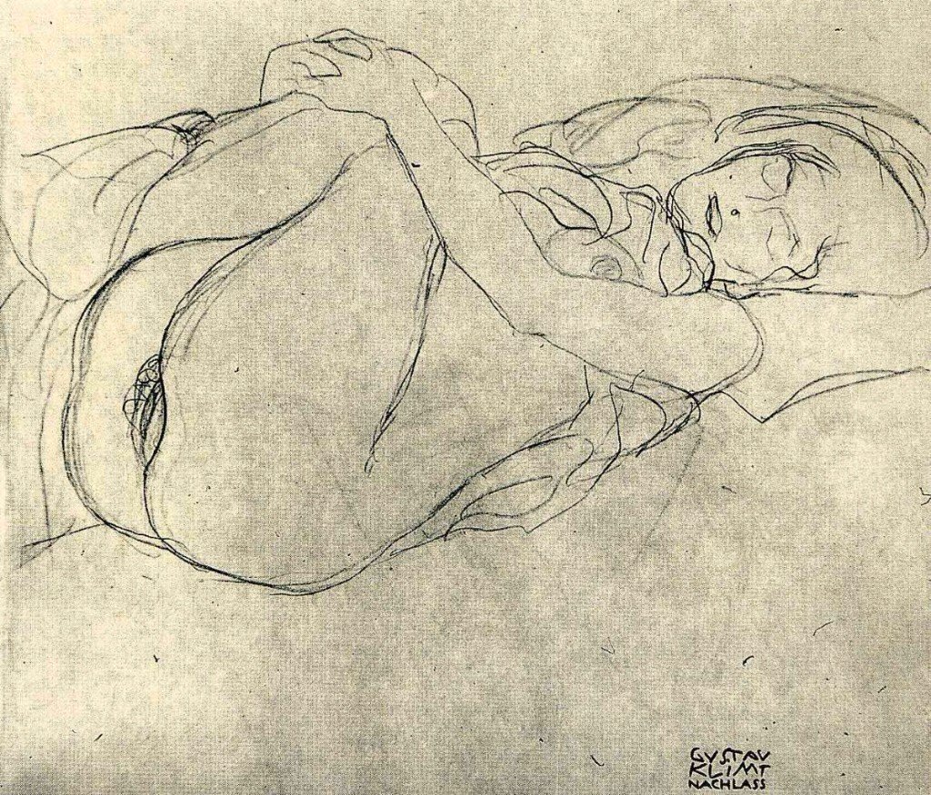 Boceto de Gustav Klimt ca.1916 Boceto de Gustav Klimt ca.1916