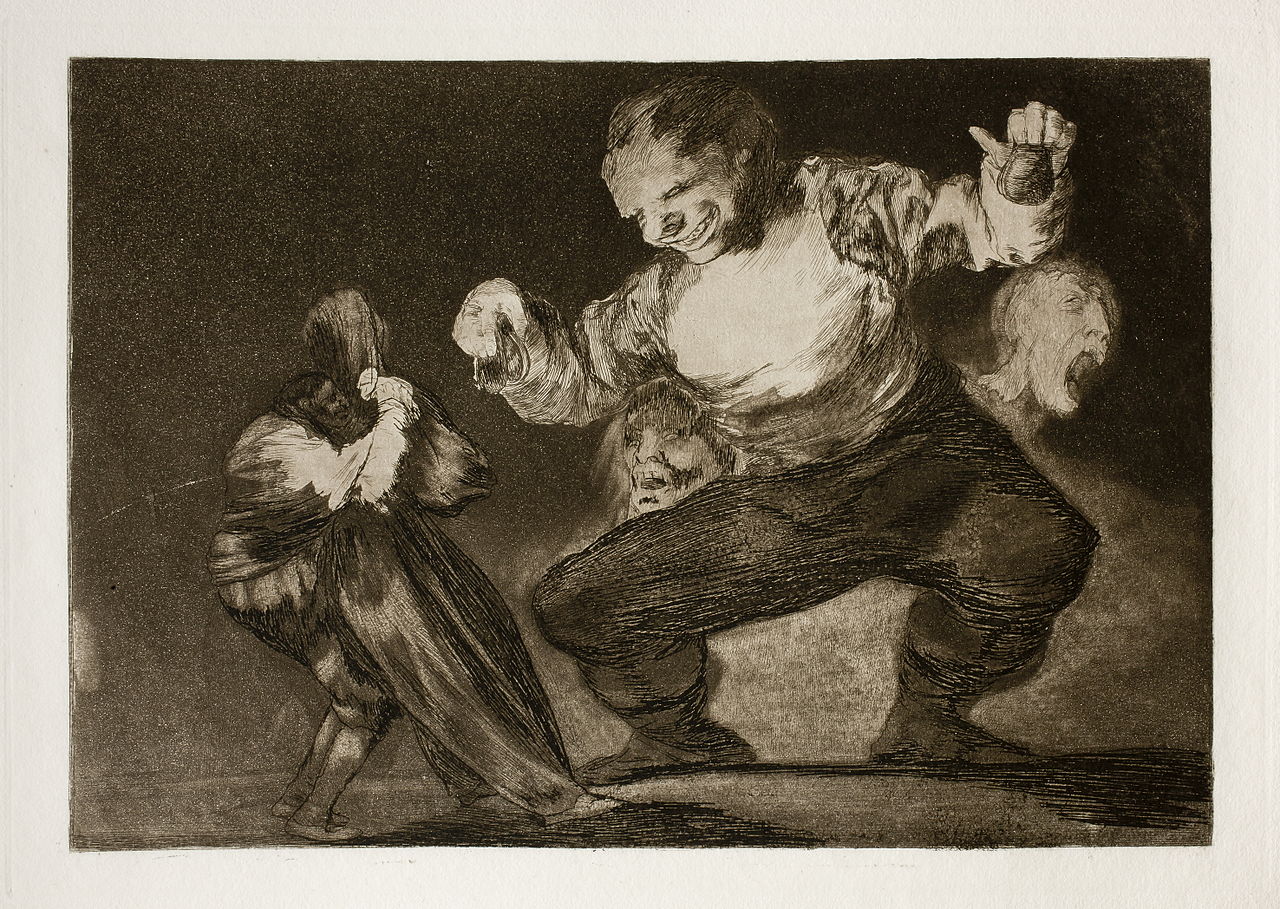 Bobalicón. 4º aguafuerte de la serie Disparates. Francisco de Goya.1815-1819 Bobalicón. 4º aguafuerte de la serie Disparates. Francisco de Goya.1815-1819