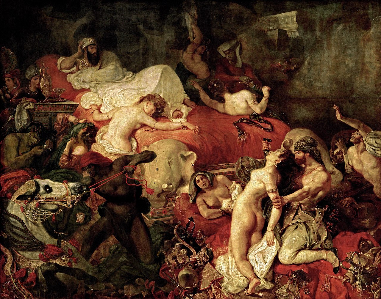La mort de Sardanapale de Eugène Delacroix. 1827