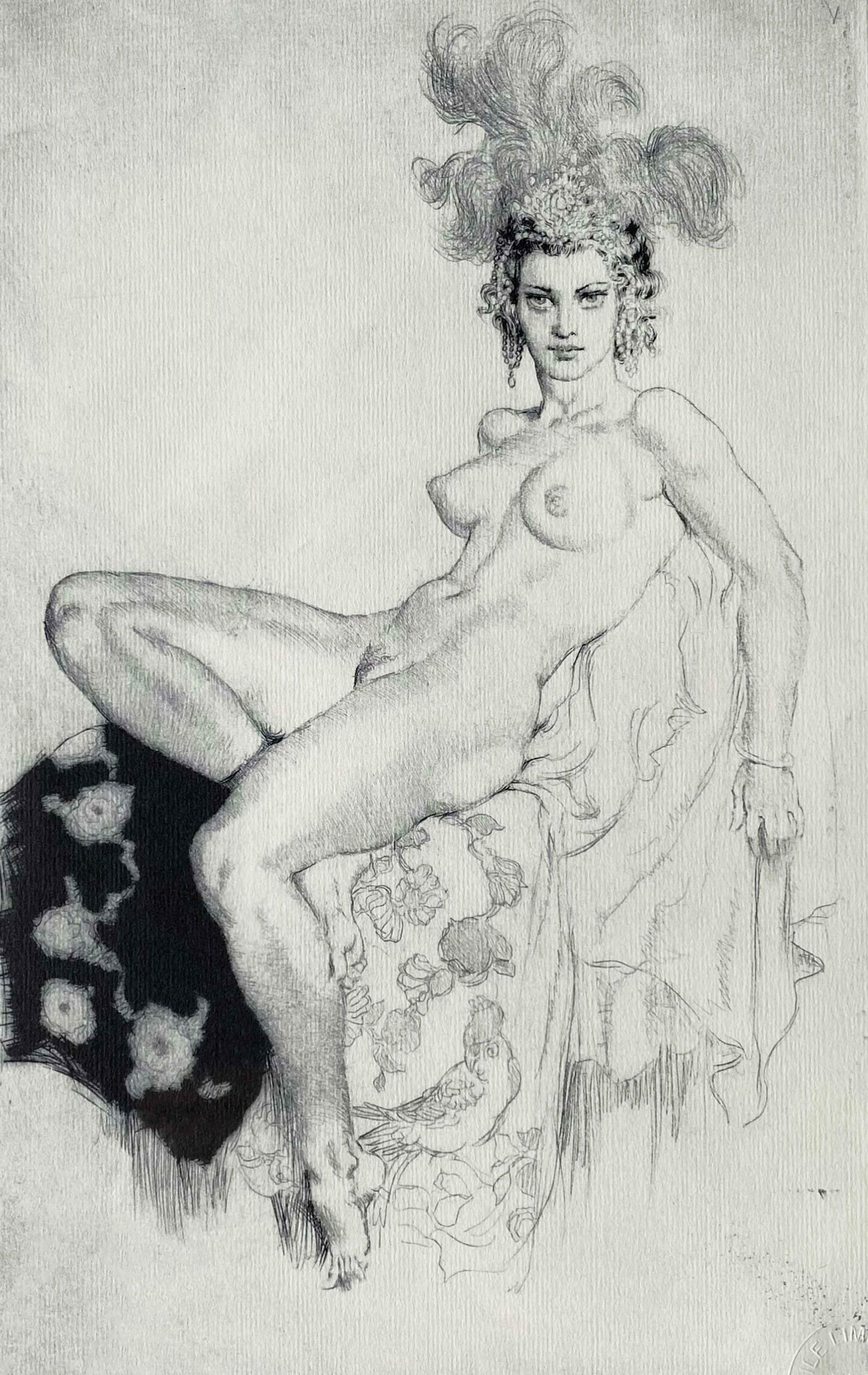 Aloha. Aguafuerte nº 330. Norman Lindsay. 1937.