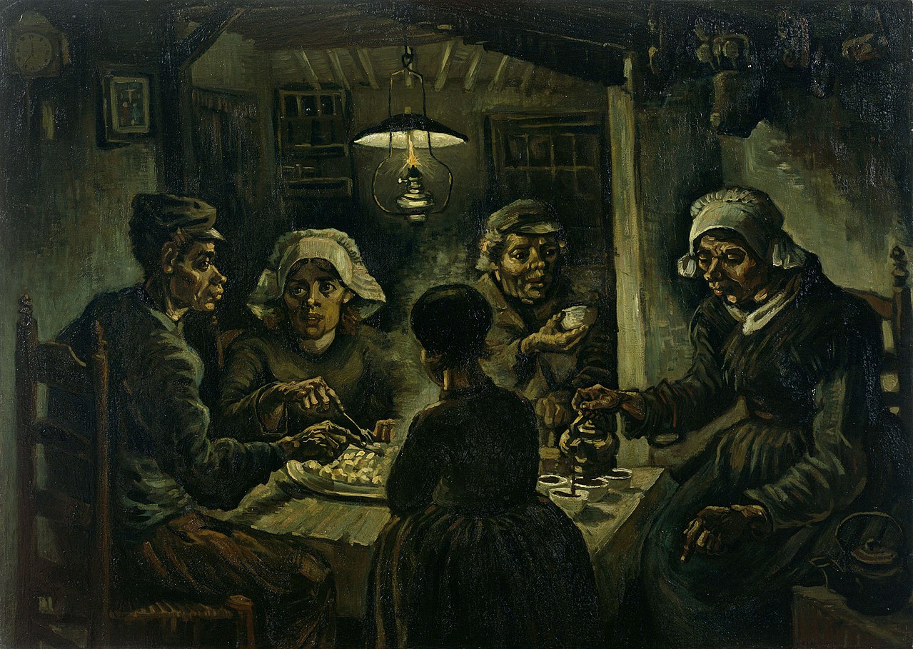 Los comedores de patatas de Vincent van Gogh. 1885