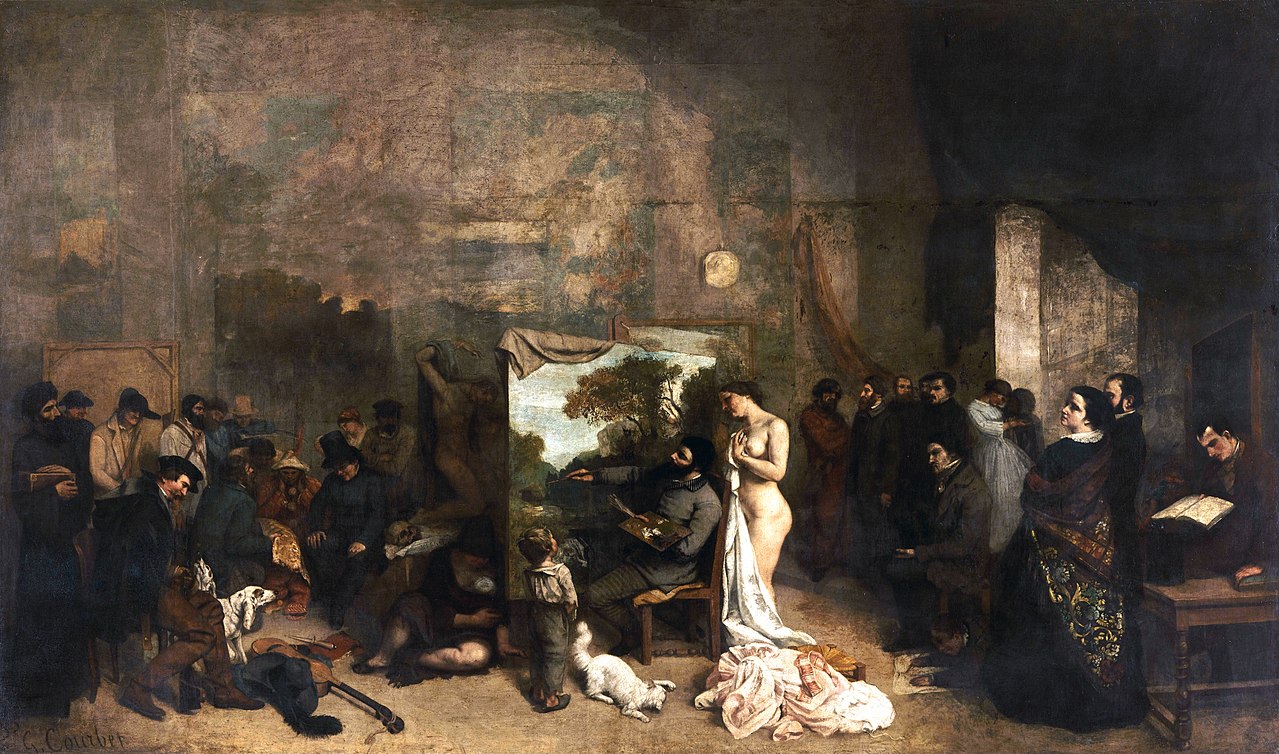 L’Atelier du peintre. Allégorie Réelle déterminant une phase de sept années de ma vie artistique (et morale) de Gustave Courbet. 1855