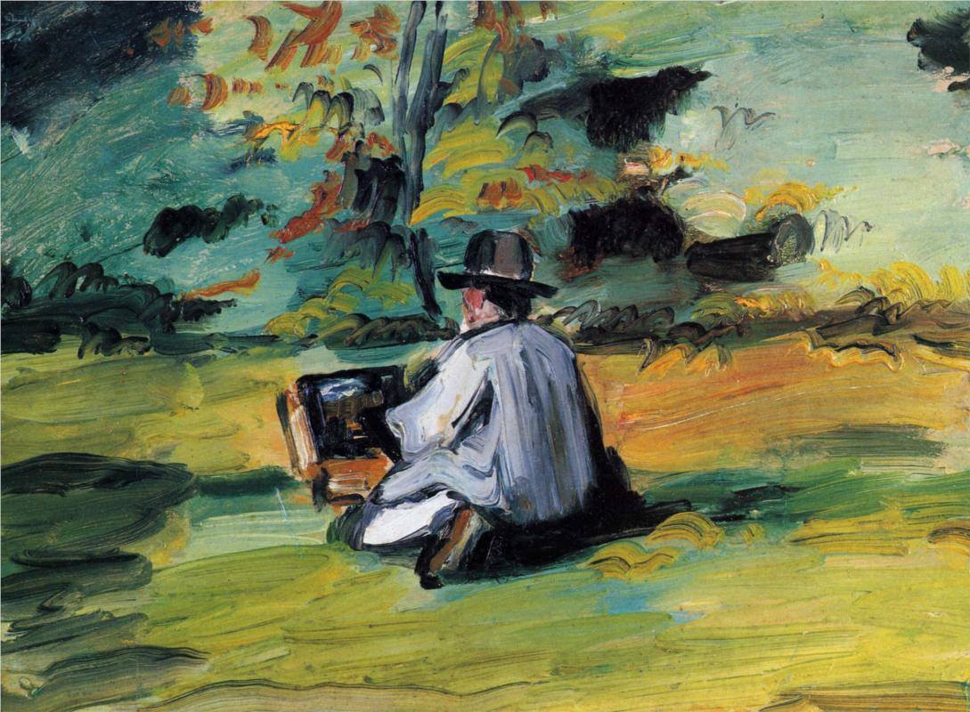 Cezanne 1875 El pintor en su labor