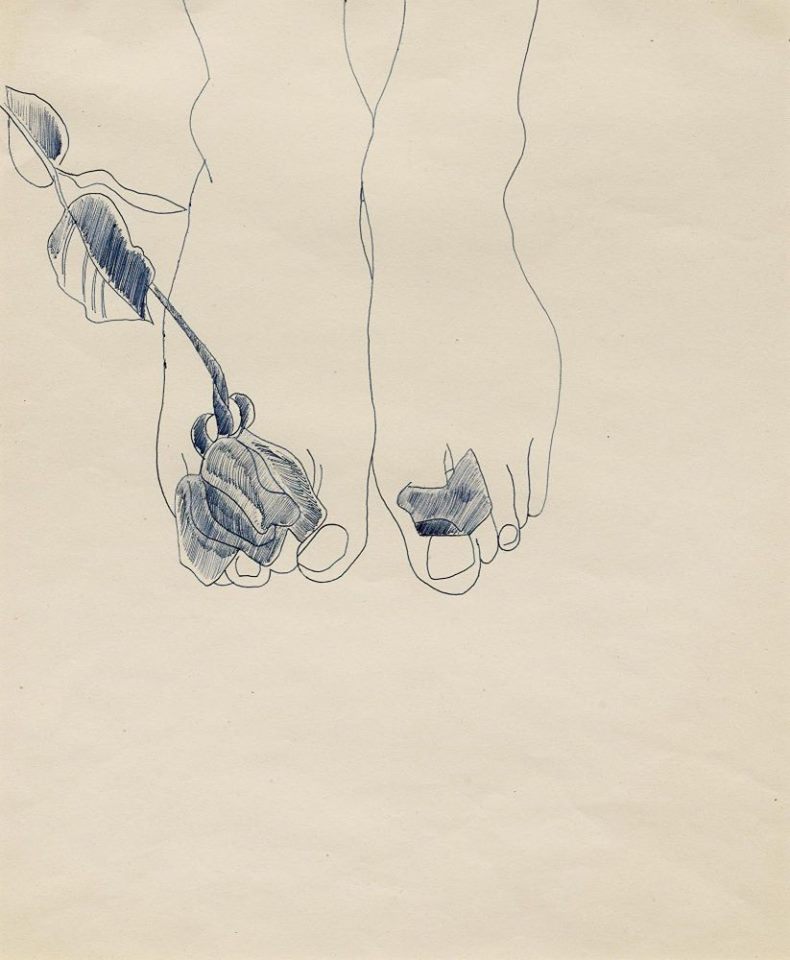 Feet whith flowers de Andy Warhol
