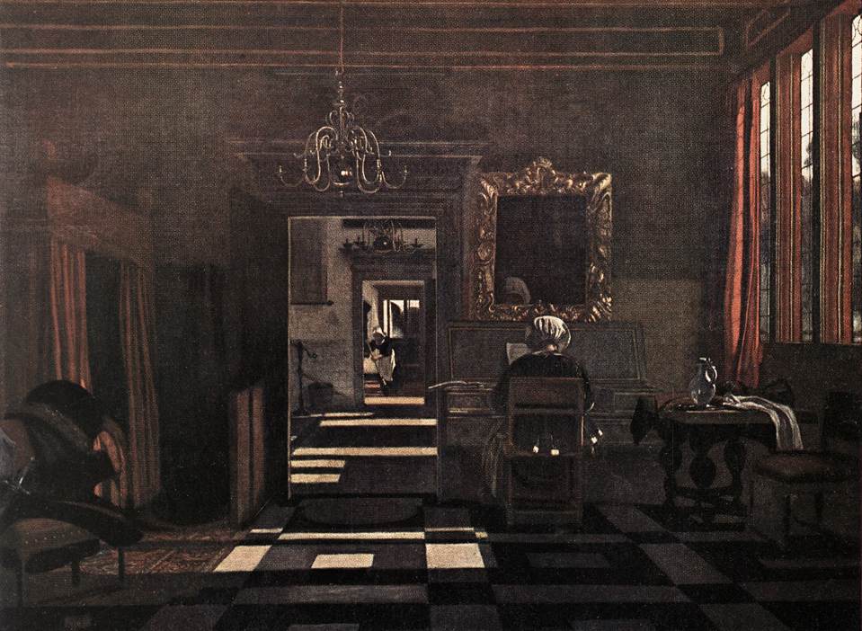 Dama tocando el virginal de Emanuel de Witte 1665 Dama tocando el virginal de Emanuel de Witte 1665