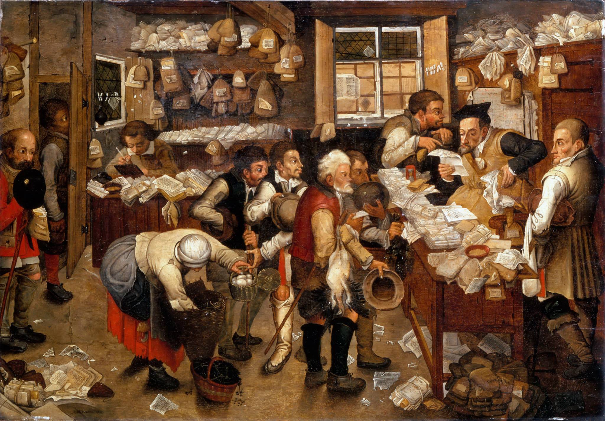 El recaudador de impuestos de Pieter Brueghel el Joven 1630