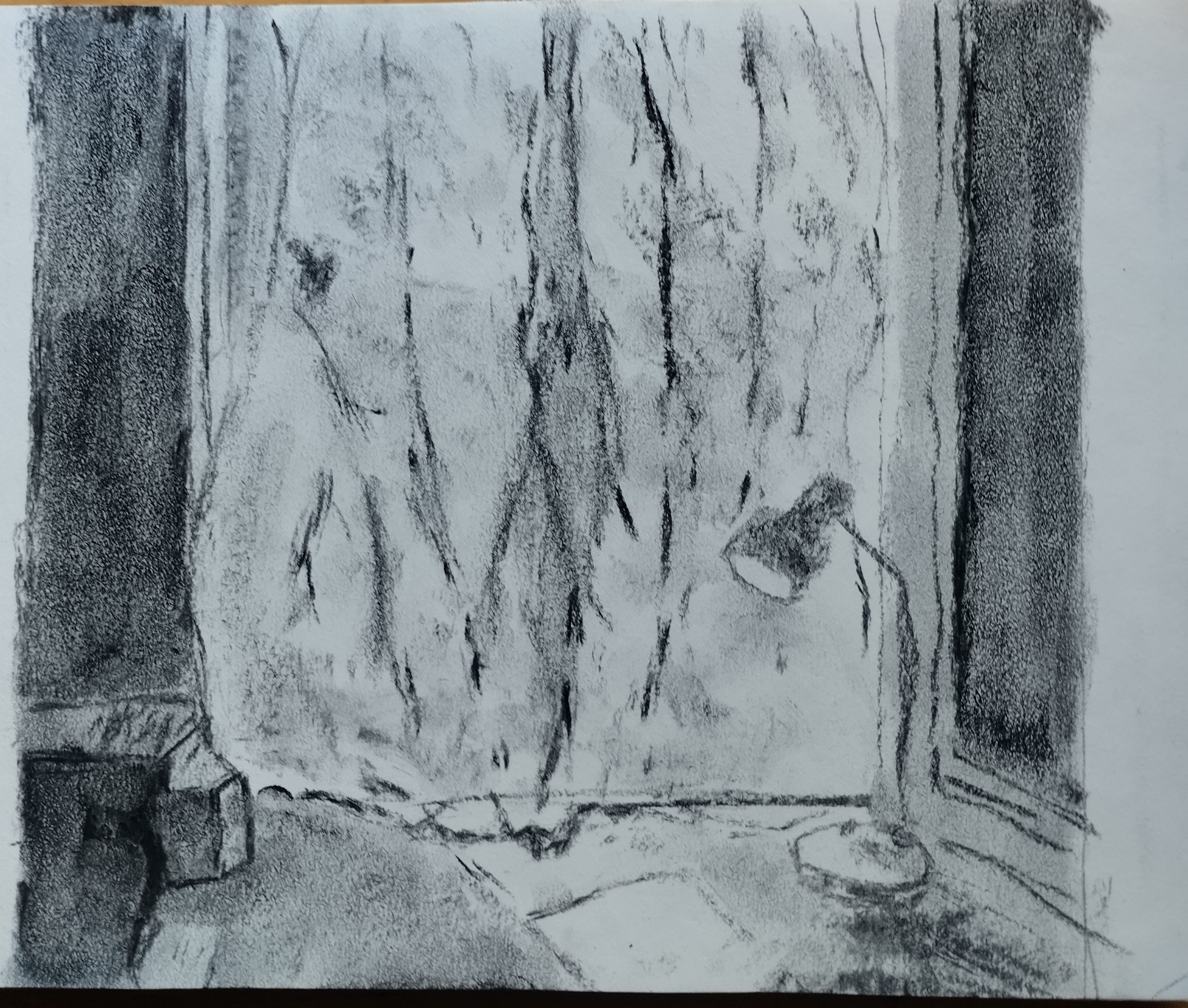 03 Introspección. Boceto al carboncillo. Gústav Mol. Agosto 2025