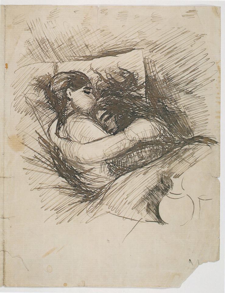 Hombre y mujer en la cama. Edvard Munch 1890