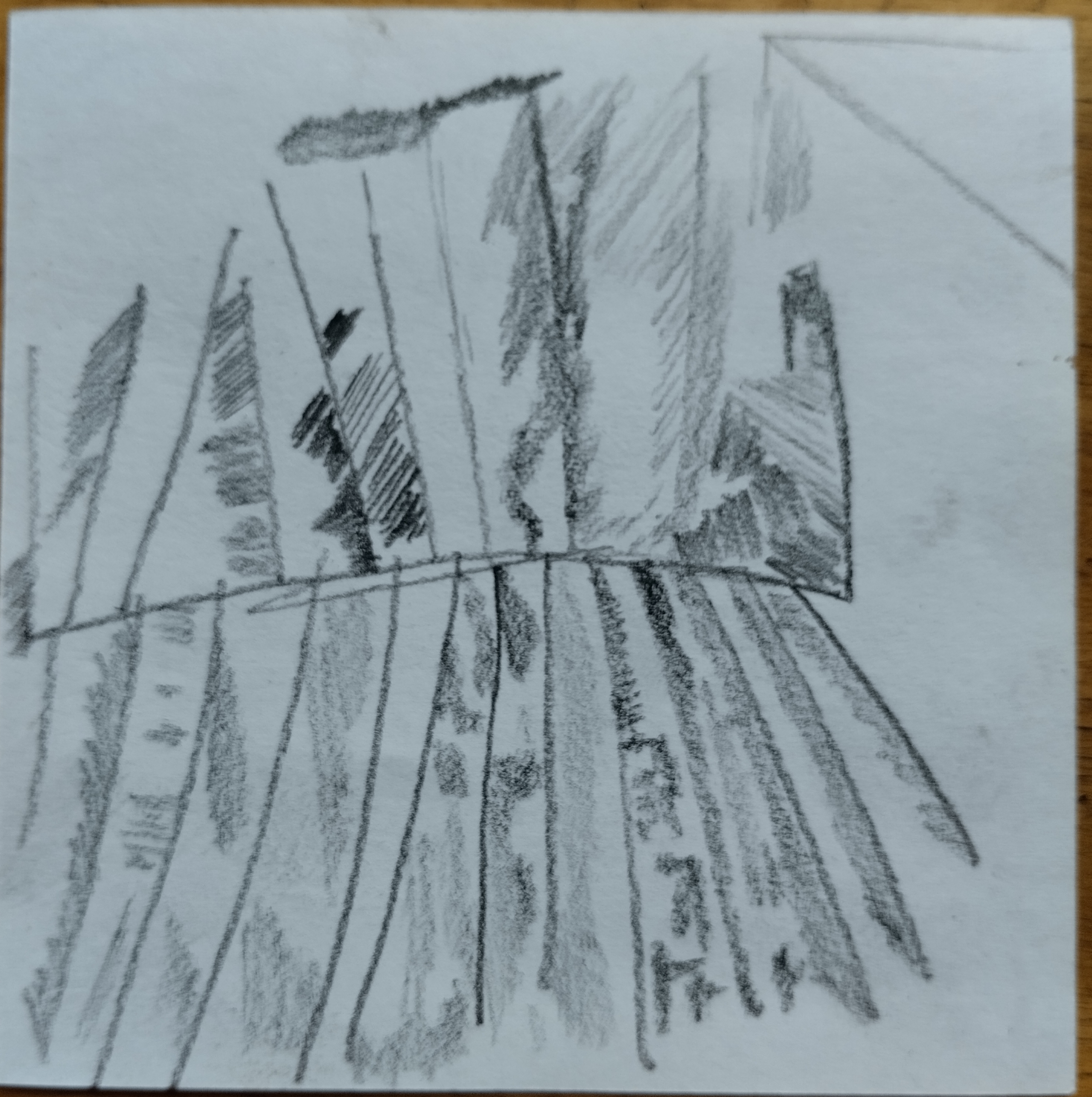 Boceto para una ciudad. Lápiz. Gustav Mol. Agosto 2026