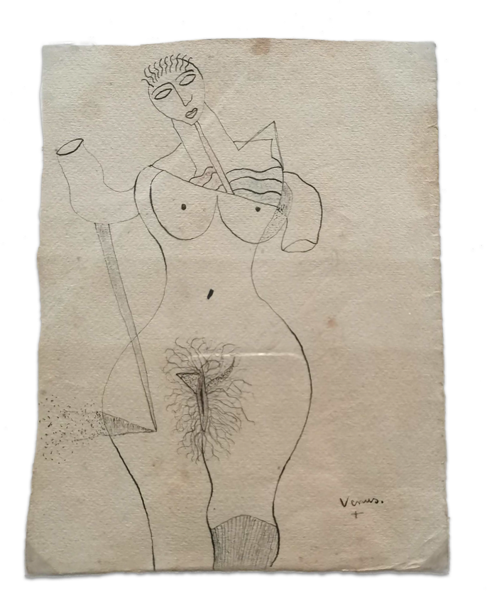 Venus. Dibujo a tinta china sobre papel verjurado. Federico García-Lorca (1927-1928)